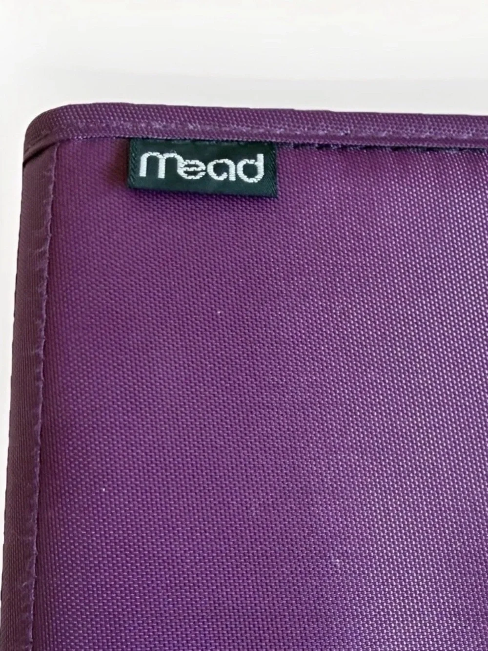 1997 Mead Five Star First Gear Vintage Purple Nylon Notebook Folio Case 2-Pocket